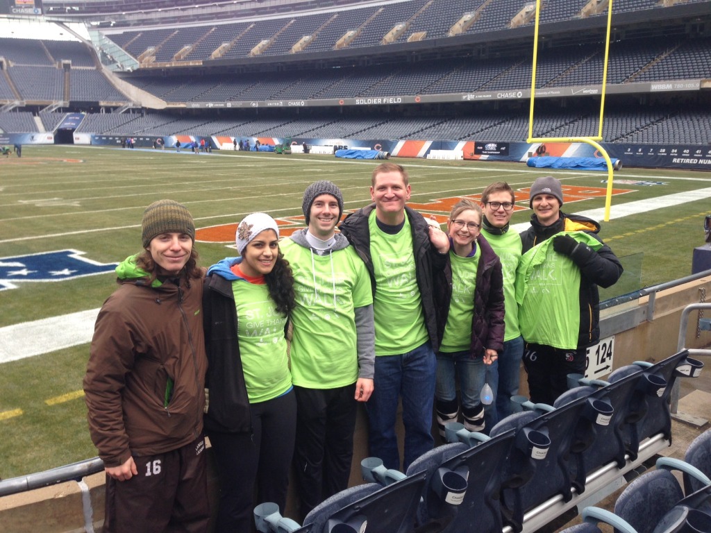 Levinson and Stefani participates in the St Jude Give Thanks Walk at Soldier Field